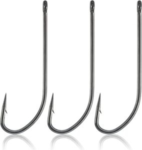 Dr.Fish 100 Pack O'Shaughnessy Hook High Carbon Steel Fishing Hooks